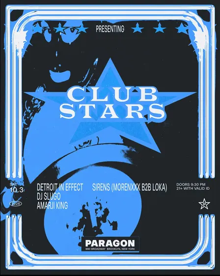Club Stars: Detroit In Effect, DJ Slugo, Amarji King + Sirens(MORENXXX b2b Loka)