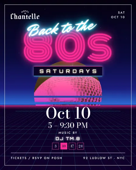 Back to The 80s Saturdays