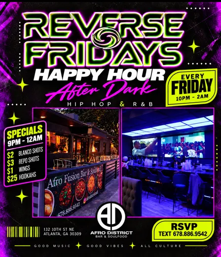 REVERSE FRIDAYS | HAPPY HOUR AFTER DARK