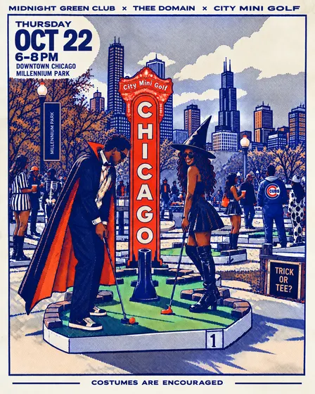 Midnight Green Club x Thee Domain presents Trick or Tee Miniature Golf Experience