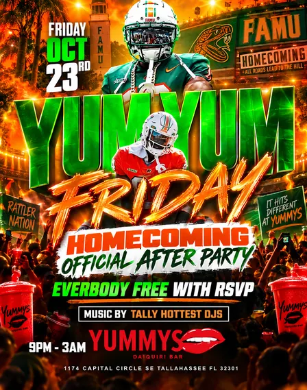 YUM YUM FRIDAY HOMECOMING OFFICIAL AFTERPARTY