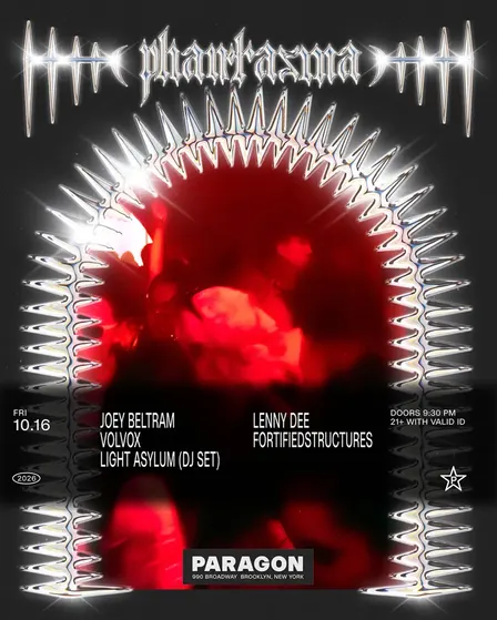 Phantasma: Joey Beltram, Volvox, Light Asylum (DJ Set) + Lenny Dee, FortifiedStructures