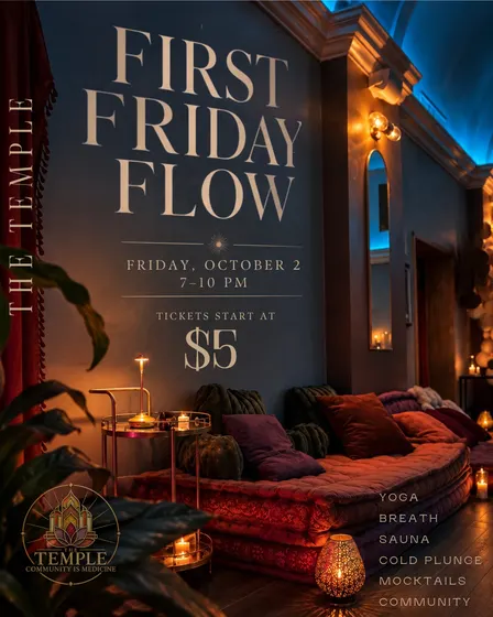First Friday Flow ~Yoga, Mocktails, Tarot, Breath