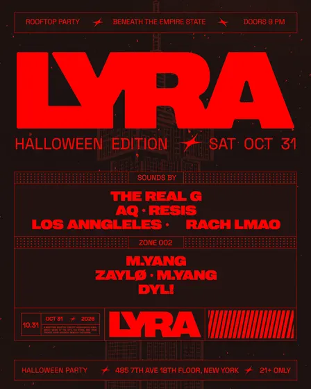 Lyra Halloween at Magic Hour Rooftop NYC — Oct 31
