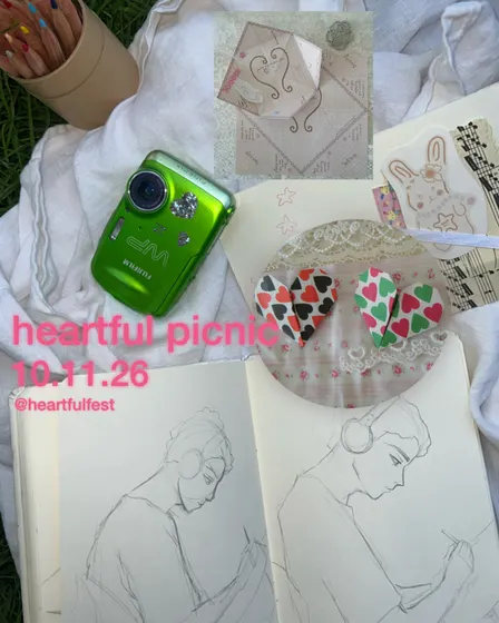heartful picnic, philly 10.11 ♡ mini portraits and paper crafts