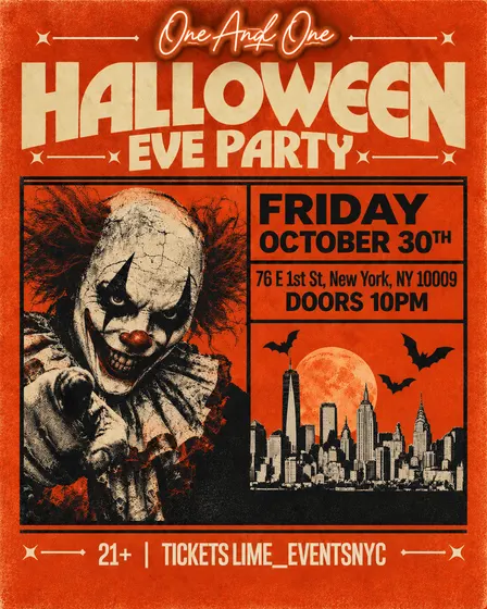 HALLOWEEN EVE @ ONE AND ONE NYC