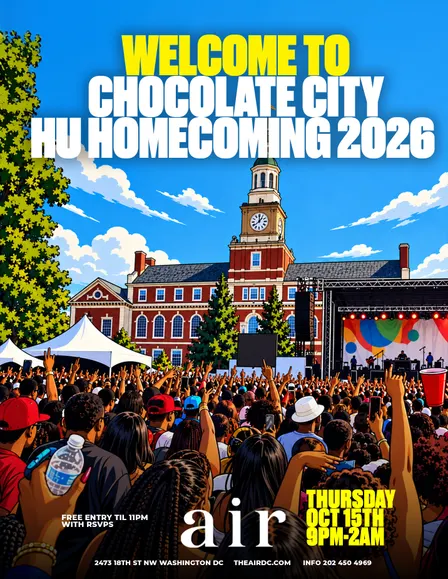 Welcome to Chocolate City | HU Homecoming Kickoff: Free Till 11