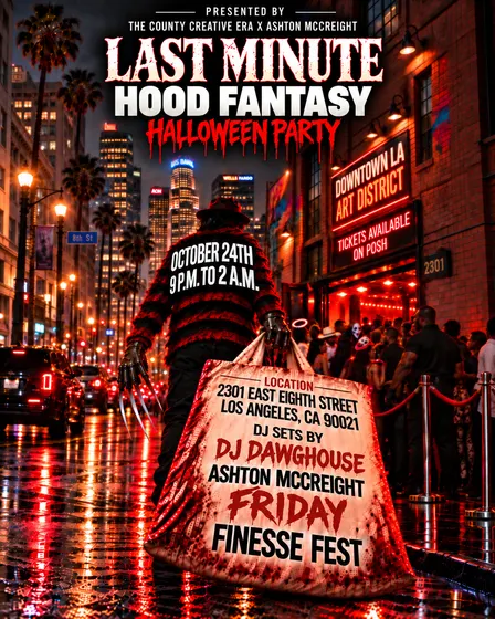 LAST MINUTE HOOD FANTASY HALLOWEEN PARTY!