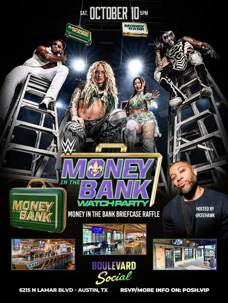 WWE Money in the Bank Watch Party in Austin | Briefcase Giveaway