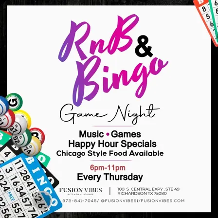 Dallas R&B Bingo Night at Fusion Vibes