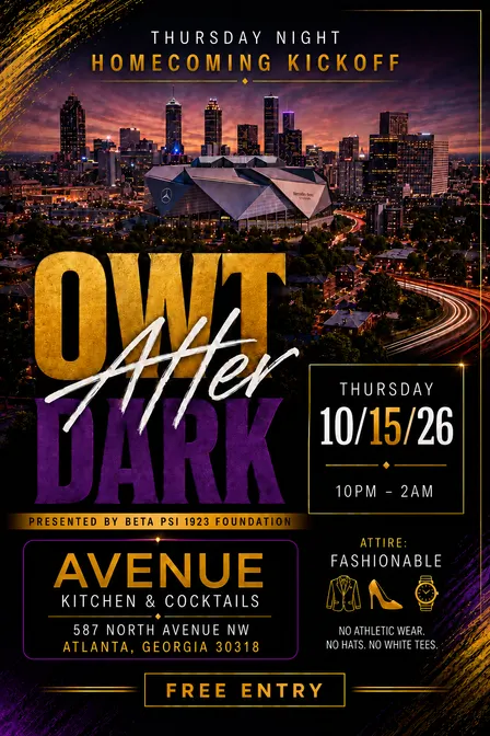 The Beta Psi Bruhz are taking over AVENUE for the official Thursday night kickoff to Homecoming!