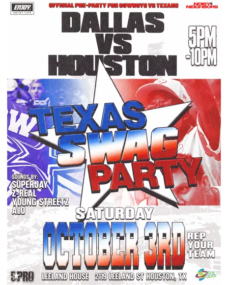 TEXAS SWAG PARTY : DALLAS VS HOUSTON
