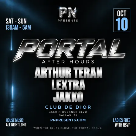 Portal - Saturday October 10th