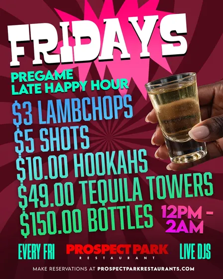 Fridays at Prospect Park | Pre Game + Late Happy Hour