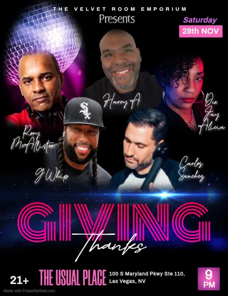 The Velvet Room Emporium Presents: Giving Thanks - House Music Party