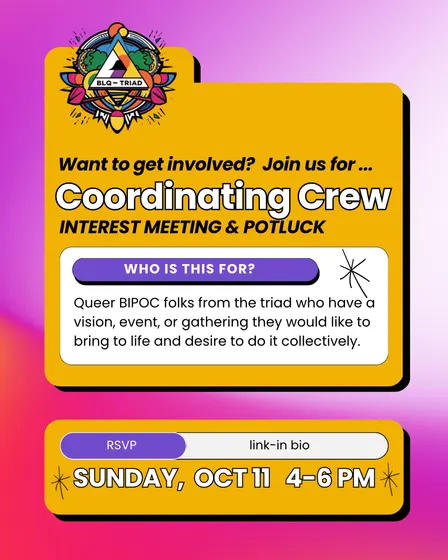 Coordinating Crew- Interest meeting & Potluck