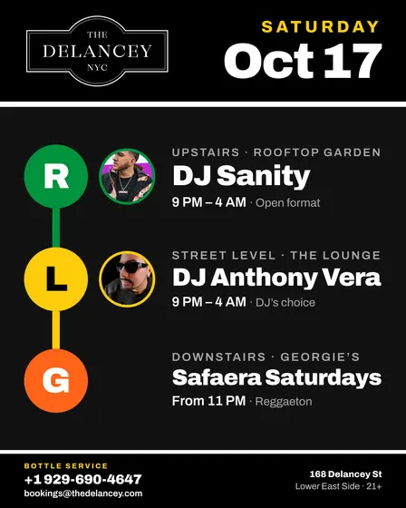 Saturdays @ The Delancey