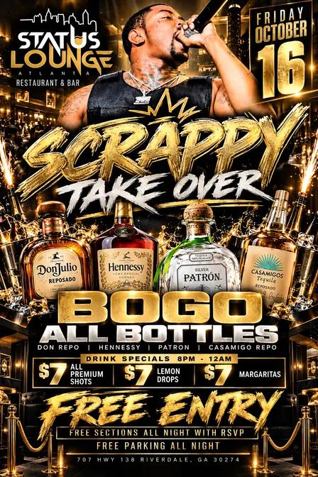 "LIL SCRAPPY" TAKES OVER $7 EVERYTHANG FRIDAYS FREE SECTIONS & ENTRY ALL NIGHT W/RSVP