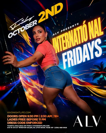 International Fridays · October 2 · ALV Nightclub