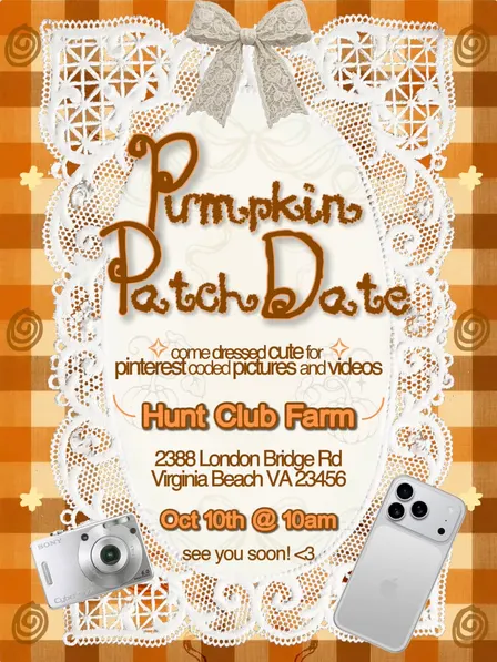 Pumpkin Patch Date! ₊🍂 𐦍༘⋆₊🎃⊹