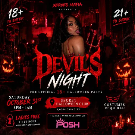 DEVILS NIGHT👹 THE OFFICIAL NYC HALLOWEEN PARTY ☠️👻😈