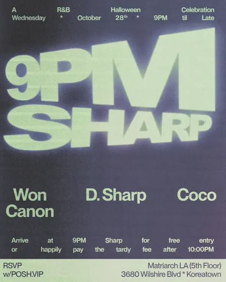 9PM SHARP • R&B Halloween • October 28th • Matriarch LA