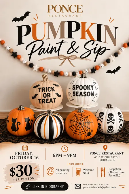 Pumpkin Paint and Sip