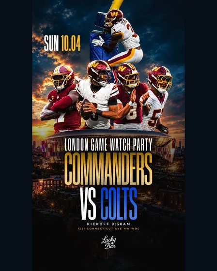 London Game Watch Party: Commanders vs Colts