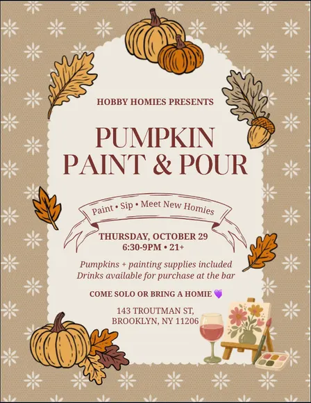Pumpkin Paint & Pour 🎃🍷 | Hobby Homies
