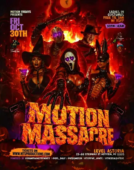 Motion Massacre Halloween Party at LEVEL Astoria