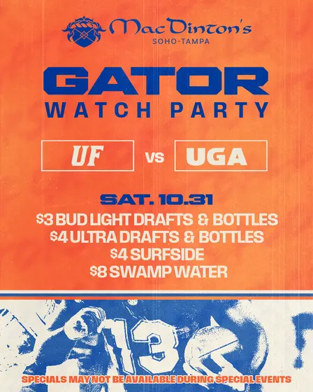 Florida Gators vs Georgia Watch Party