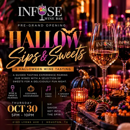 Hallow Sips & Sweets : Infuse Wine Bar Pre Grand Opening Event