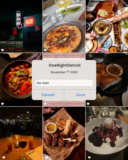 OneNightDetroit x Bar Gabi