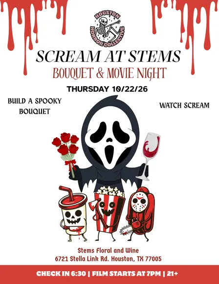 Scream at Stems: Bouquet & Movie Night