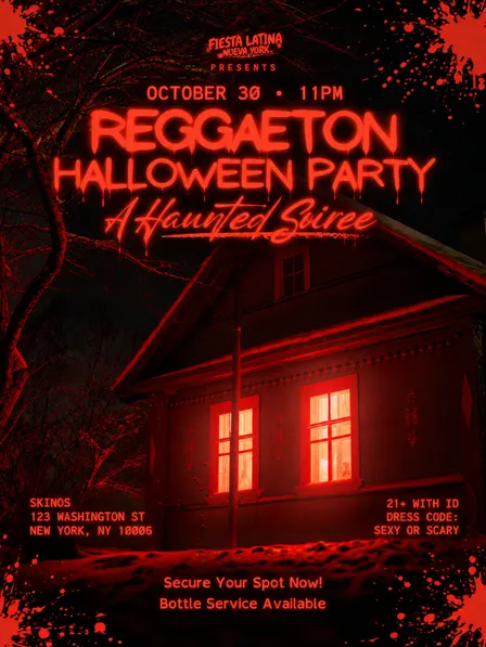 Fri, 10/30: The Haunted House: Reggaeton Halloween Party @ Skinos NYC