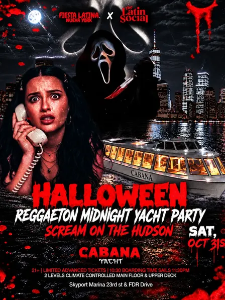 Sat, 10/31: Halloween Reggaeton Midnight Yacht Party