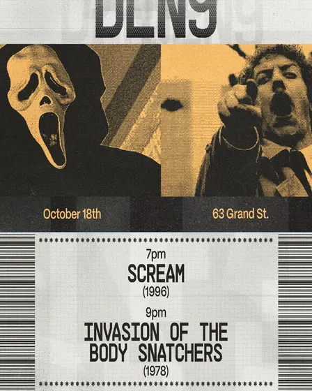 Spooky Movie Night (Double Feature) Scream + Invasion of the Body Snatchers