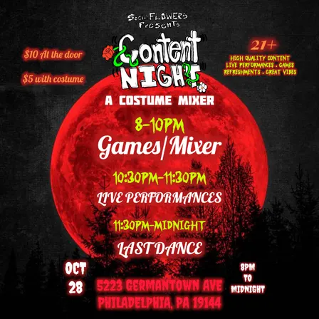 "CONTENT NIGHT" A COSTUME MIXER
