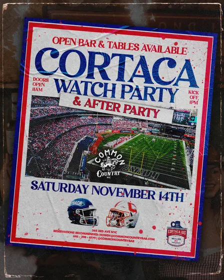 Cortaca Watch Party & After Party @ Common Country