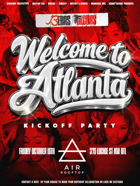 Bears Vs Falcons Welcome to Atlanta Kickoff Party at AIR