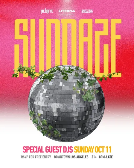SUNDAZE - OPEN AIR EVENT at UTOPIA by REUNITE - SECRET GUEST HEADLINER & SPECIAL GUESTS
