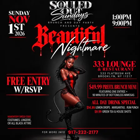 Souled Out Sundays Brunch And Day Party At 333 Lounge NYC