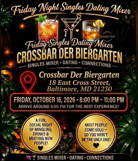 Friday Night Singles Mixer at Crossbar Der Biergarten