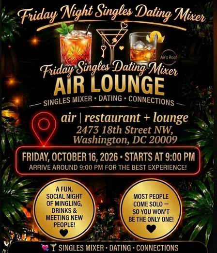Friday Night Singles Mixer - Air Lounge 💘🍸