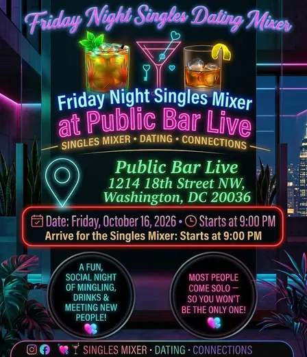 Friday Night Singles Mixer at Public Bar Live