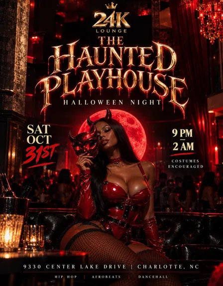 THE HAUNTED PLAYHOUSE AT 24K 🎃 | Charlotte’s Sexiest Halloween Night Experience