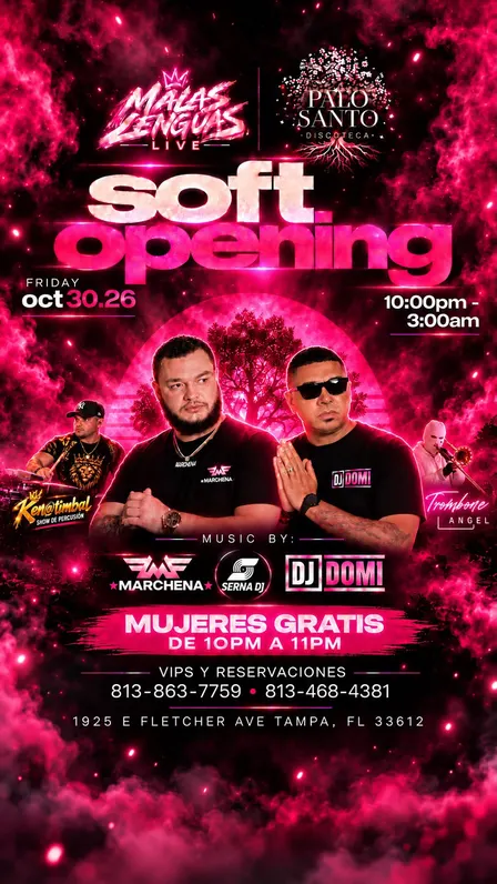 palo santo soft opening