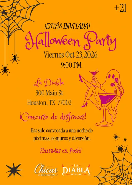 🎃👻 Halloween Party: Chicas de Houston x La Diabla 💗
