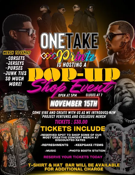 OnetakePrintz PopUp Shop Event