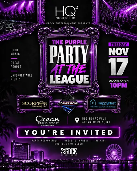 The Purple Party at the League